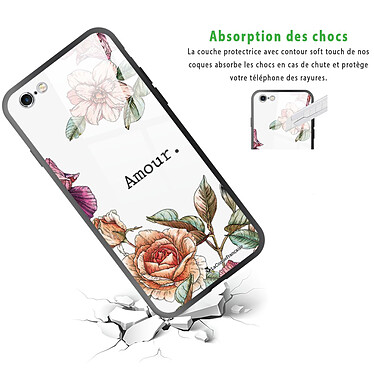 Avis LaCoqueFrançaise Coque iPhone 6/6S Coque Soft Touch Glossy Amour en fleurs Design