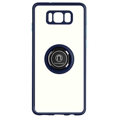 Avizar Coque pour Samsung Galaxy S8 Bi-matière Bague Métallique Support Vidéo  bleu