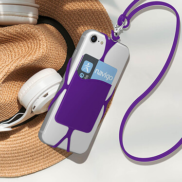 Acheter Avizar Coque Cordon Universelle pour Smartphone avec Porte-carte  Violet