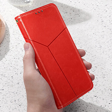 Avizar Etui Clapet pour Honor 200 Pro Portefeuille Support Vidéo Rouge pas cher