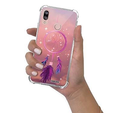 Evetane Coque Huawei P20 Lite anti-choc souple angles renforcés transparente Motif Attrape rêve rose pas cher