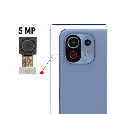 Avis Clappio Caméra Objectif Macro 5MP pour Xiaomi 11 Lite 5G NE et Mi 11 Lite 5G Noir