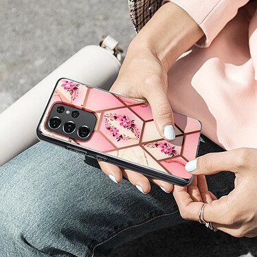 Acheter Avizar Coque Samsung Galaxy S21 Ultra Motif géométrique Cordon Amovible rose