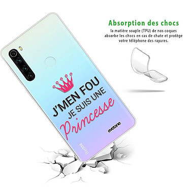 Avis Evetane Coque Xiaomi Redmi Note 8 T 360 intégrale transparente Motif Je suis une princesse Tendance