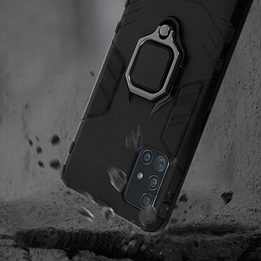 Avizar Coque Samsung Galaxy A51 Bi-matière Bague Support Vidéo noir pas cher