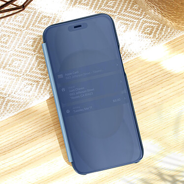 Acheter Avizar Étui Clear View pour iPhone 15 Plus Clapet Miroir Fonction Support  Bleu