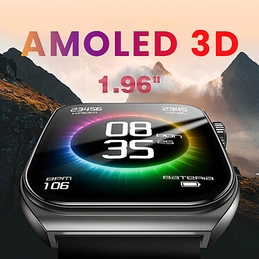 Acheter Forever Montre Connectée Sport avec Écran AMOLED 3D Appel Bluetooth Tiron Noir