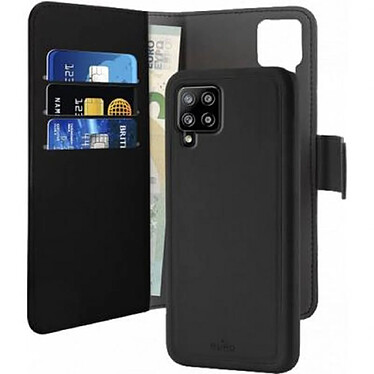 PURO Étui pour Galaxy A42 5G Folio 2 en 1 avec Coque Magnétique et Porte-cartes Noir