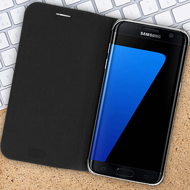 Avis Avizar Housse Galaxy S7 Edge Etui Ultra-fin Noir - Fente pour Carte