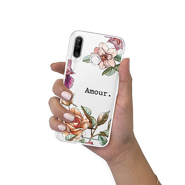 LaCoqueFrançaise Coque Huawei P30 360 intégrale transparente Motif Amour en fleurs Tendance pas cher