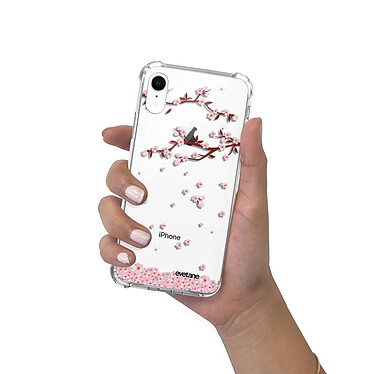 Evetane Coque iPhone Xr anti-choc souple angles renforcés transparente Motif Chute De Fleurs pas cher