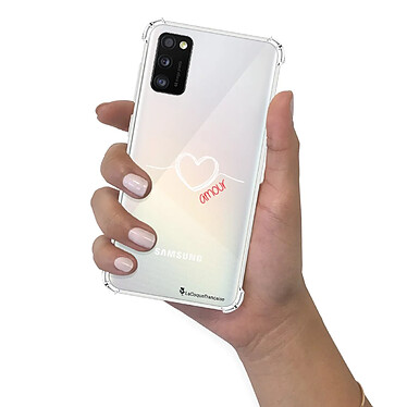 LaCoqueFrançaise Coque Samsung Galaxy A41 anti-choc souple angles renforcés transparente Motif Coeur Blanc Amour pas cher