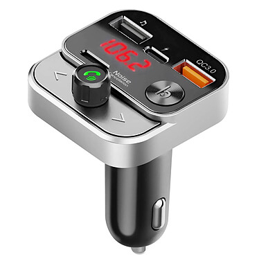 Swissten Transmetteur FM Voiture Bluetooth Diffusion Musique Chargeur USB C USB Noir