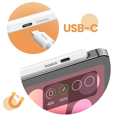 Avis Baseus Stylet Actif pour iPad Fluide Autonomie 10H Magnétique Port USB C Blanc