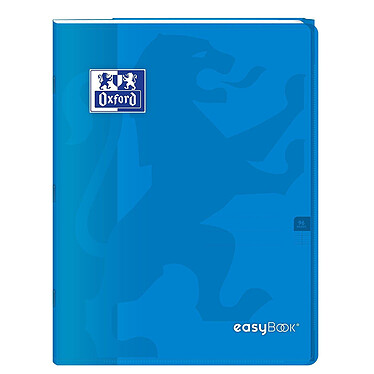 OXFORD Cahier Easybook agrafé 24x32cm 96 pages grands carreaux 90g bleu