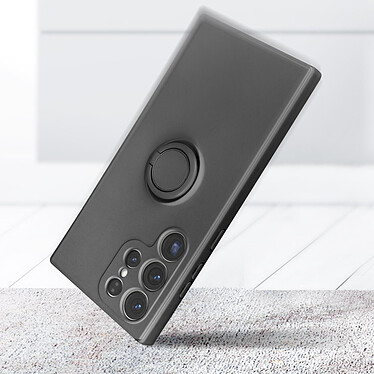 Avis Avizar Coque Silicone pour Samsung Galaxy S23 Ultra Soft touch avec Bague Support  Noir