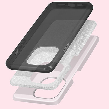 Avis Avizar Coque pour iPhone 14 Pro Maxx Design Paillette Amovible Silicone Noir