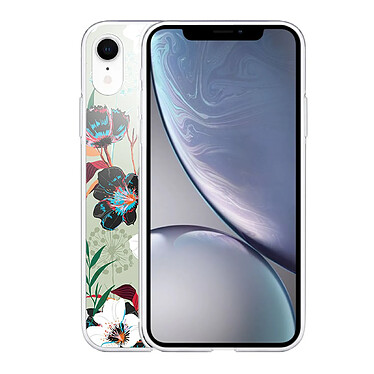 Avis LaCoqueFrançaise Coque iPhone Xr silicone transparente Motif Fleurs vert d'eau ultra resistant