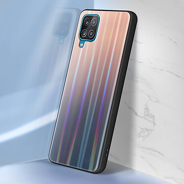 Acheter Avizar Coque Samsung Galaxy A12 Bi-matière Holographique Brillant Fine Légère Marron