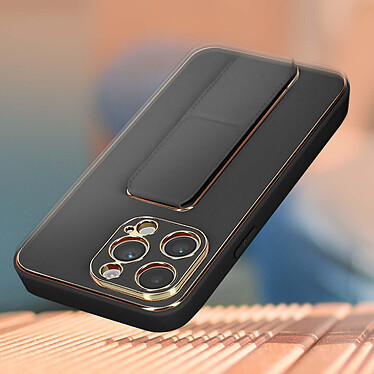 Avis Avizar Coque pour iPhone 14 Pro Max Silicone flashy Béquille pliable Système magnétique  Noir