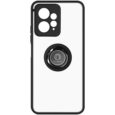 Avizar Coque pour Xiaomi Redmi Note 12 4G Bi-matière Bague Métallique Support Vidéo  Noir