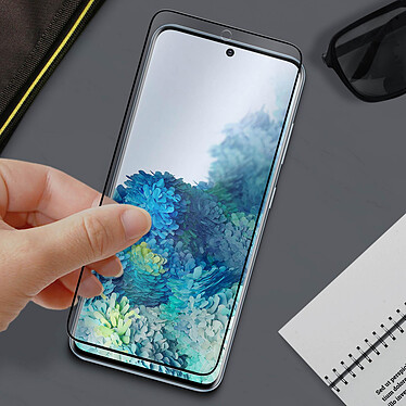 Avizar Film Samsung Galaxy S20 Plastique Ultra-flexible Bords Incurvés Contour Noir pas cher