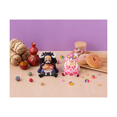 One Piece - Statuette Look Up Kaido the Beast & Big Mom 11 cm (with Gourd & Semla) pas cher