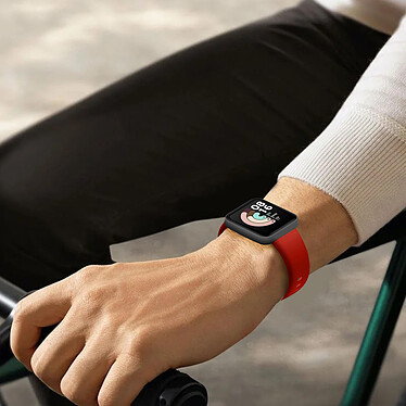 Avis Avizar Bracelet pour Xiaomi Mi Watch Lite / Redmi Watch Silicone Soft touch Premium Rouge Ajustable par Boucle Ardillon