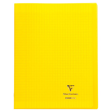 Avis CLAIREFONTAINE Cahier protège-cahier Koverbook Piqué Polypro 24x32 cm 140 p séyès Aléatoire