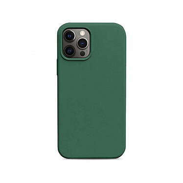 Evetane Coque iPhone 12 Pro Max Silicone liquide Vert Foret + 2 Vitres en Verre trempé Protection écran Antichocs pas cher
