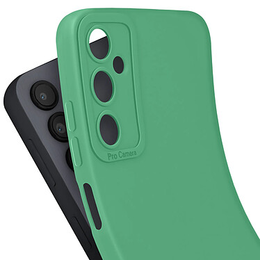 Avizar Coque pour Samsung Galaxy A15 Silicone Mat Protection Caméra Vert pas cher