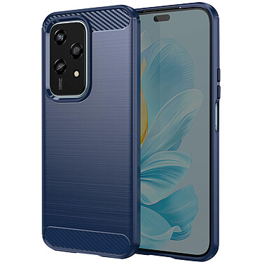 Avizar Coque pour Honor 200 Lite Protection Souple Effet Carbone et Brossé Bleu Nuit