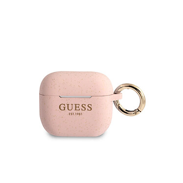 Guess Coque pour Airpods 3 Cover Ring en Silicone Rose