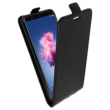 Avizar Etui Huawei P Smart Housse Clapet Vertical Porte-carte Coque Silicone gel Noir