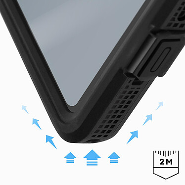 Avis Redpepper Coque Étanche IP68 pour Xiaomi Redmi Note 12 Pro Protection Intégrale Anti-chutes 2m  Contour Noir