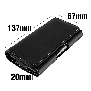 Acheter Avizar Housse pochette ceinture doubles attaches Smartphones taille XL - Noir