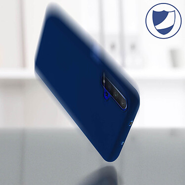 Coque Honor 20 et Huawei Nova 5T Protection Silicone Gel Soft Touch Bleu nuit pas cher