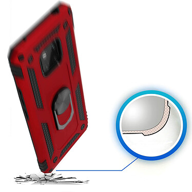 Avizar Coque Huawei Mate 20 Pro Bi matière Rigide Souple Bague Support Vidéo Rouge pas cher