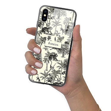 LaCoqueFrançaise Coque iPhone X/Xs Coque Soft Touch Glossy Botanic Evasion Design pas cher