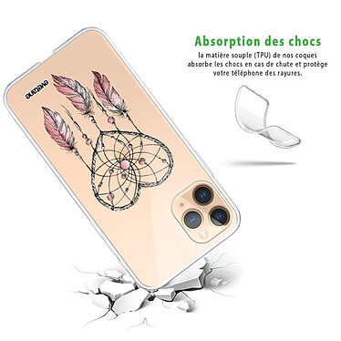 Avis Evetane Coque iPhone 11 Pro silicone transparente Motif Attrape coeur ultra resistant