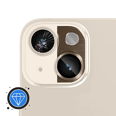 Acheter Avizar Film Caméra pour iPhone 14 et 14 Plus Verre Trempé + Alliage d'Aluminium  Doré