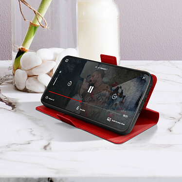 Avis Avizar Étui pour Samsung Galaxy S23 Ultra-fin Double Languette Magnétique rouge