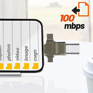 Acheter LinQ Adaptateur OTG 3 en 1 Lightning, USB-C et Micro-USB vers USB Compact  Argent