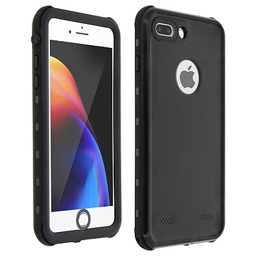 Redpepper Coque avec film écran pour iPhone 7 Plus / 8 Plus Bi-matière Waterproof 2m  Noir