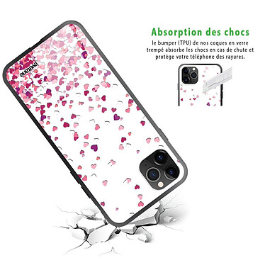 Avis Evetane Coque en verre trempé iPhone 11 Pro Confettis De Coeur