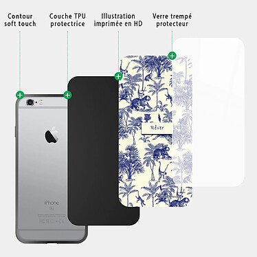 Acheter LaCoqueFrançaise Coque iPhone 6/6S Coque Soft Touch Glossy Botanic Rêve Design