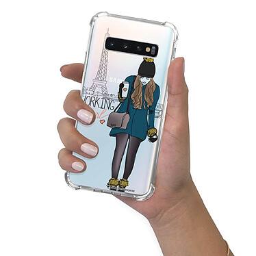 LaCoqueFrançaise Coque Samsung Galaxy S10 anti-choc souple angles renforcés transparente Motif Working girl pas cher