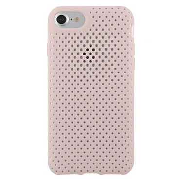 Color Block Coque pour iPhone SE/8/7/6S/6 Semi-rigide Micro-perforée Rose