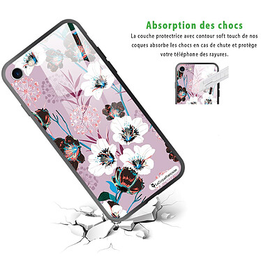 Avis LaCoqueFrançaise Coque iPhone 7/8/ iPhone SE 2020/ 2022 Coque Soft Touch Glossy Fleurs parme Design