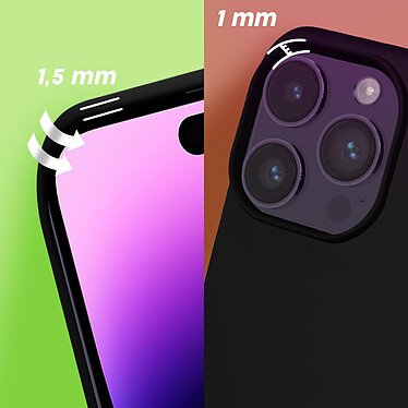 Moxie Coque pour iPhone 14 Pro Max Hybride Semi-rigide Fine Légère Intérieur Doux  noir pas cher